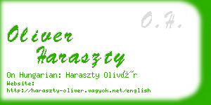 oliver haraszty business card